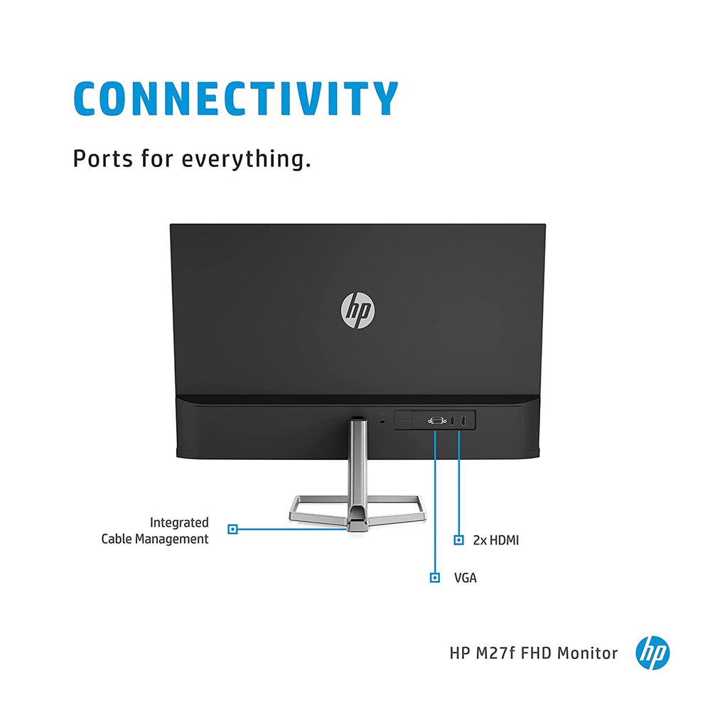 HP M27fw 27-Inch Full HD IPS Monitor with 1xVGA, 2xHDMI 1.4 Ports